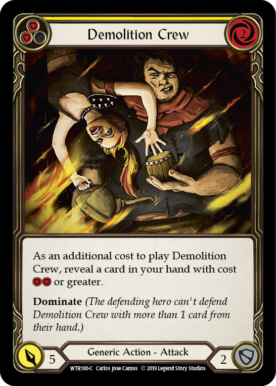 Demolition Crew (Yellow) [WTR180-C] Alpha Print Normal - Duel Kingdom