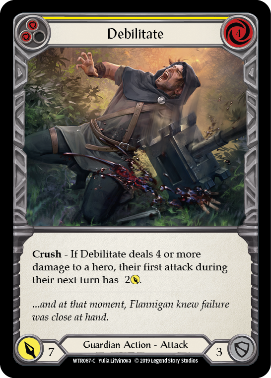 Debilitate (Yellow) [WTR067-C] Alpha Print Normal - Duel Kingdom