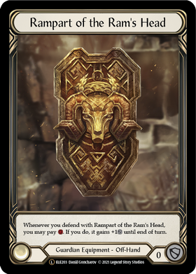 Rampart of the Ram's Head [U-ELE203] Unlimited Rainbow Foil - Duel Kingdom
