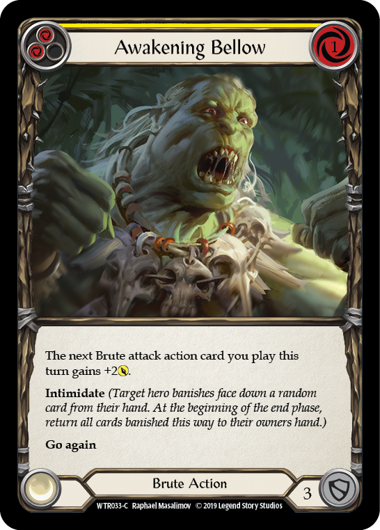 Awakening Bellow (Yellow) [WTR033-C] Alpha Print Rainbow Foil - Duel Kingdom