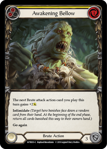 Awakening Bellow (Yellow) [WTR033-C] Alpha Print Rainbow Foil - Duel Kingdom