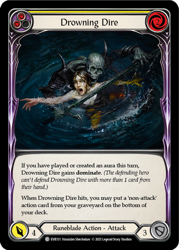 Drowning Dire (Yellow) [EVR111] 1st Edition Rainbow Foil - Duel Kingdom