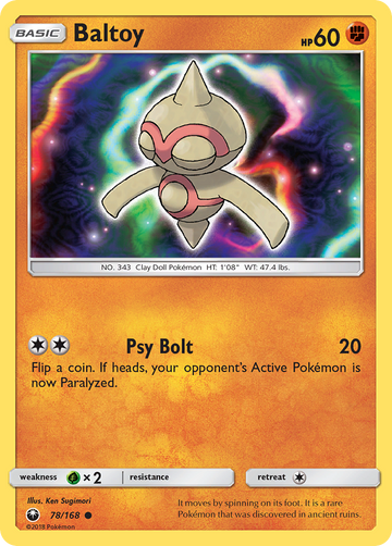 Baltoy (78/168) [Sun & Moon: Celestial Storm] - Duel Kingdom