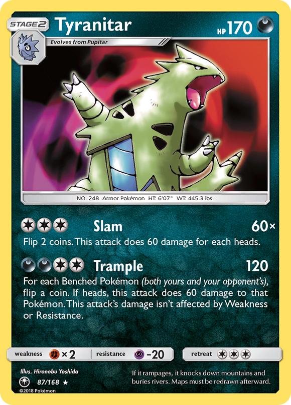 Tyranitar (87/168) [Sun & Moon: Celestial Storm] - Duel Kingdom