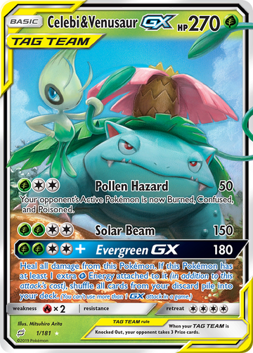 Celebi & Venusaur GX (1/181) [Sun & Moon: Team Up] - Duel Kingdom