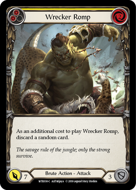 Wrecker Romp (Yellow) [WTR030-C] Alpha Print Rainbow Foil - Duel Kingdom