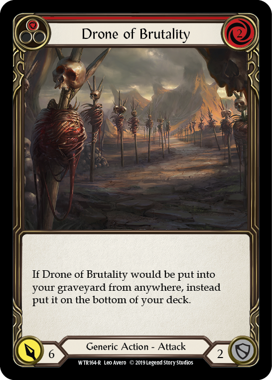 Drone of Brutality (Red) [WTR164-R] Alpha Print Rainbow Foil - Duel Kingdom