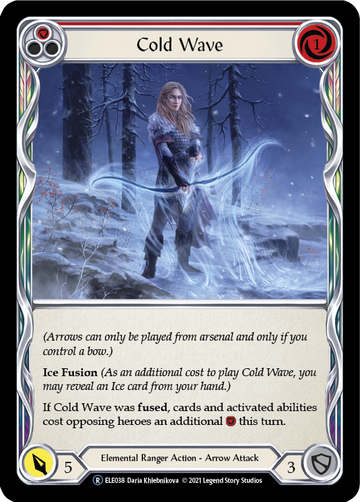Cold Wave (Red) [U-ELE038] Unlimited Rainbow Foil - Duel Kingdom