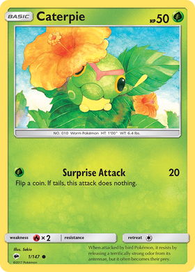 Caterpie (1/147) [Sun & Moon: Burning Shadows] - Duel Kingdom