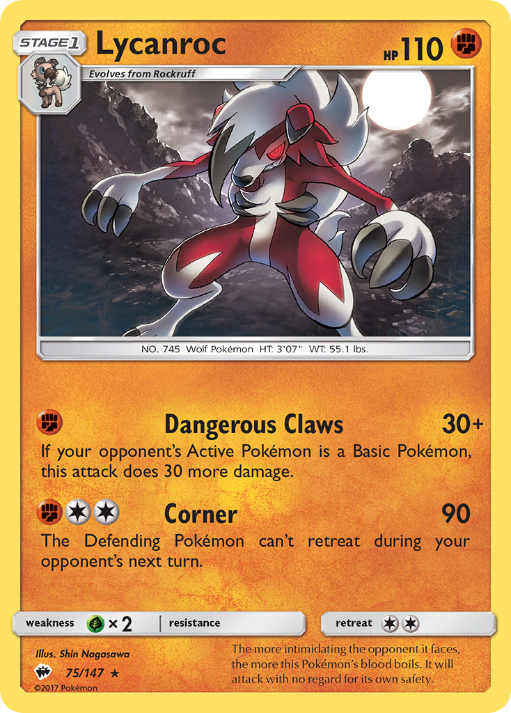 Lycanroc (75/147) [Sun & Moon: Burning Shadows] - Duel Kingdom