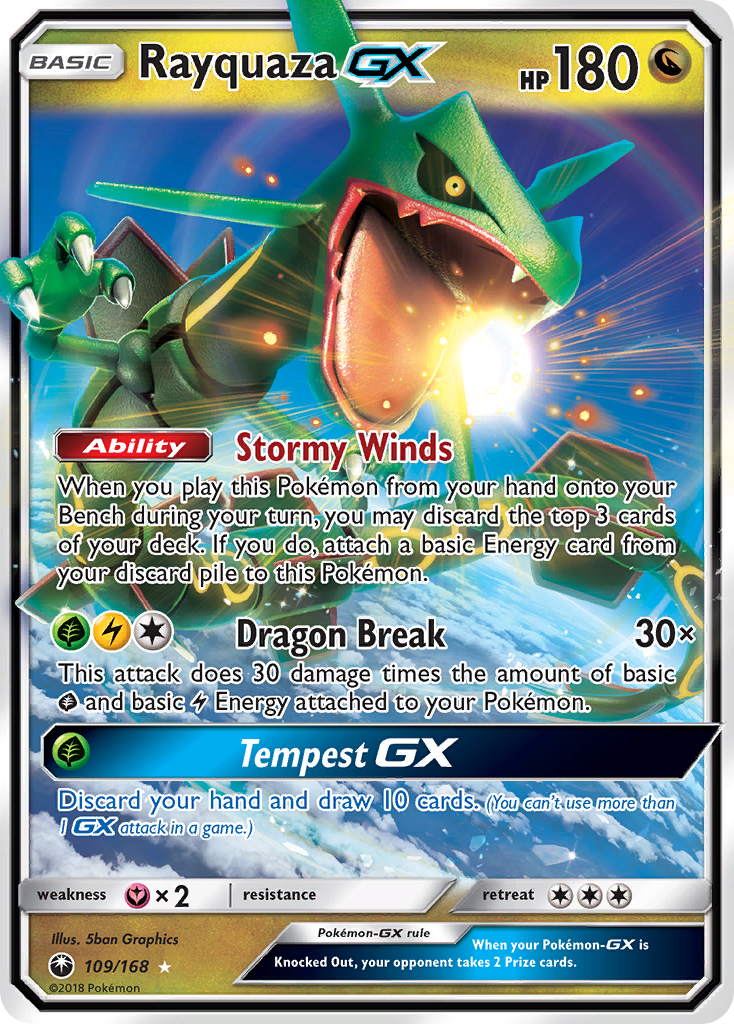 Rayquaza GX (109/168) [Sun & Moon: Celestial Storm] - Duel Kingdom