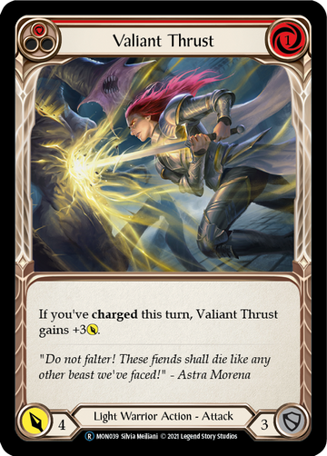 Valiant Thrust (Red) [U-MON039] Unlimited Normal - Duel Kingdom