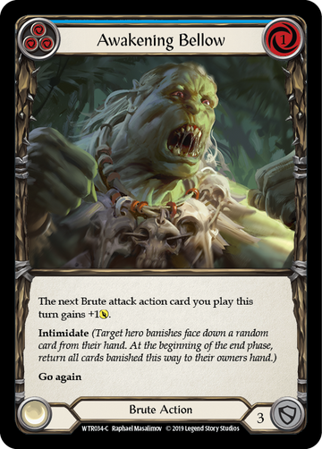 Awakening Bellow (Blue) [WTR034-C] Alpha Print Rainbow Foil - Duel Kingdom