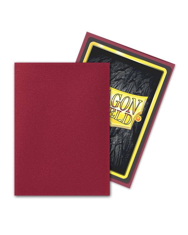 100ct Blood Red Dragon Shield Matte Sleeves