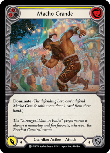Macho Grande (Yellow) [EVR028] 1st Edition Rainbow Foil - Duel Kingdom