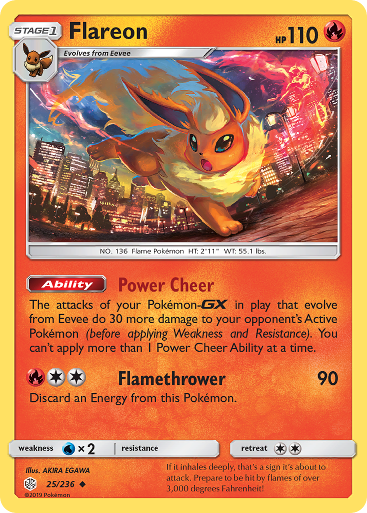 Flareon (25/236) [Sun & Moon: Cosmic Eclipse] - Duel Kingdom