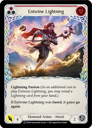 Entwine Lightning (Red) [U-ELE100] Unlimited Rainbow Foil - Duel Kingdom