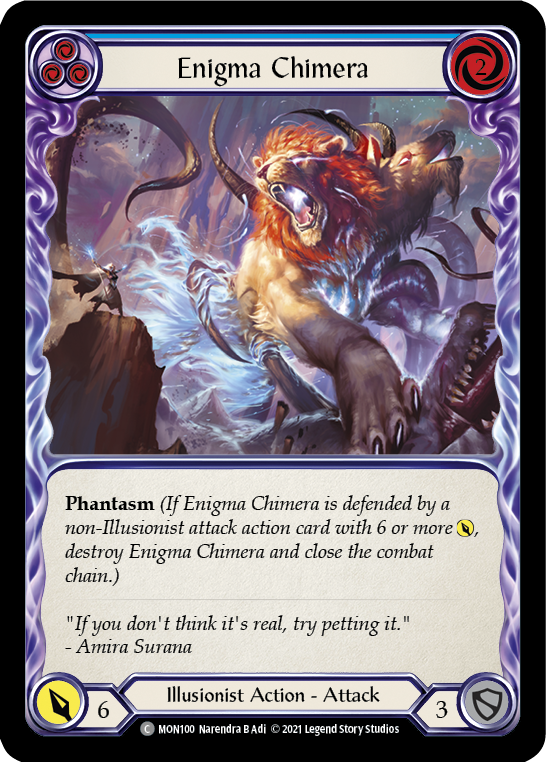 Enigma Chimera (Blue) [MON100] 1st Edition Normal - Duel Kingdom