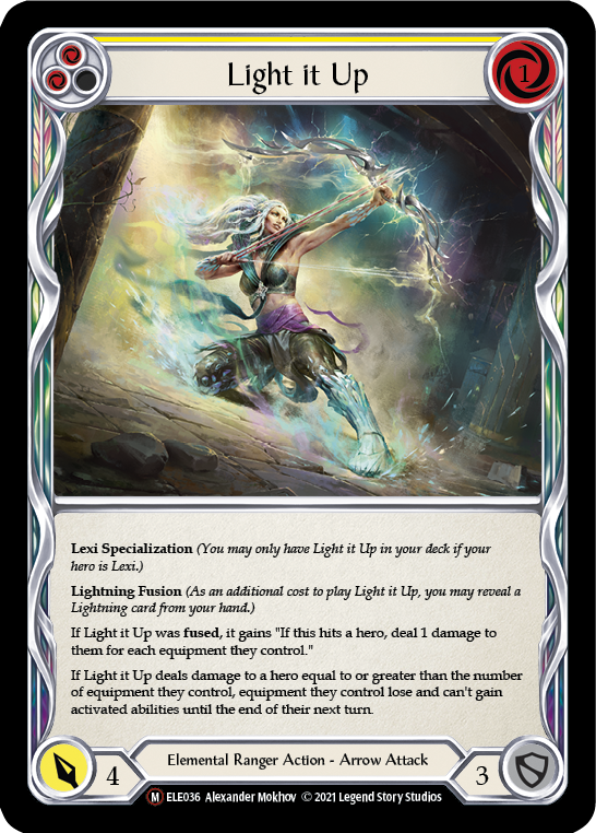 Light it Up [U-ELE036] Unlimited Rainbow Foil - Duel Kingdom