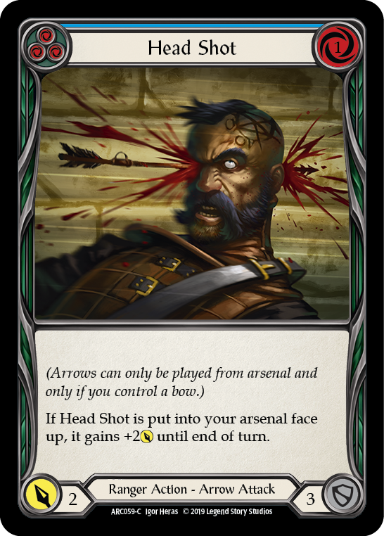 Head Shot (Blue) [ARC059-C] 1st Edition Normal - Duel Kingdom