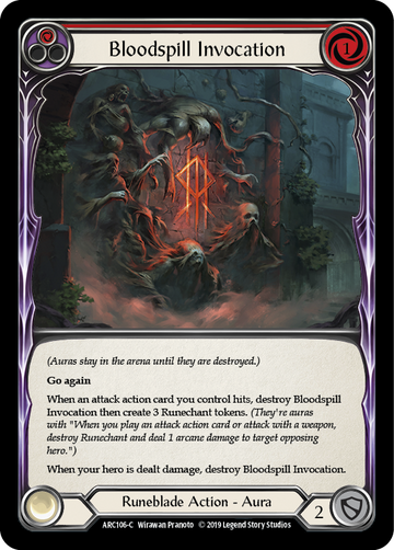 Bloodspill Invocation (Red) [ARC106-C] 1st Edition Normal - Duel Kingdom