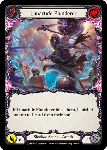 Lunartide Plunderer (Yellow) (Rainbow Foil) [U-MON207-RF] Unlimited Rainbow Foil - Duel Kingdom