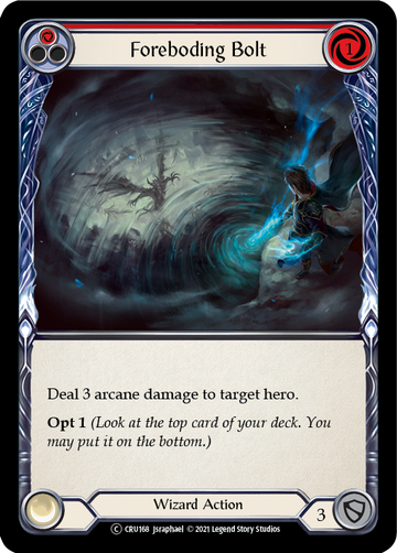 Foreboding Bolt (Red) (Rainbow Foil) [CRU168-RF] Unlimited Rainbow Foil - Duel Kingdom