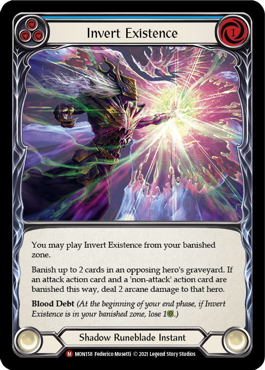 Invert Existence [MON158-RF] 1st Edition Rainbow Foil - Duel Kingdom