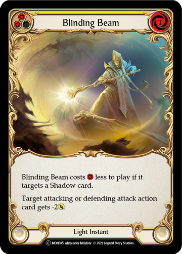 Blinding Beam (Yellow) (Rainbow Foil) [U-MON085-RF] Unlimited Rainbow Foil - Duel Kingdom