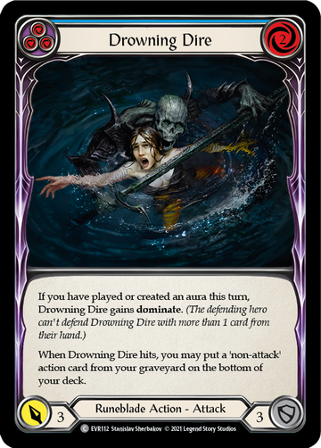 Drowning Dire (Blue) [EVR112] 1st Edition Normal - Duel Kingdom