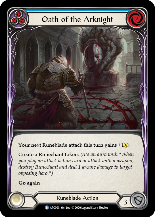 Oath of the Arknight (Blue) [ARC093] Unlimited Rainbow Foil - Duel Kingdom