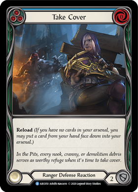 Take Cover (Blue) [ARC050] Unlimited Rainbow Foil - Duel Kingdom