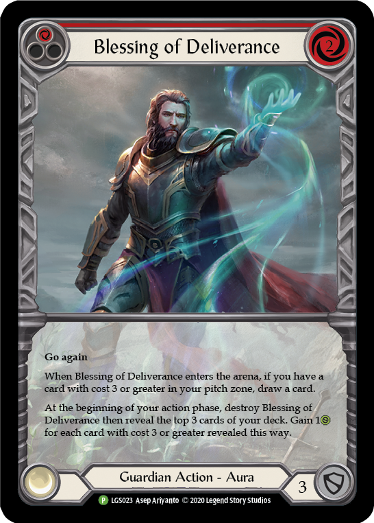 Blessing of Deliverance (Red) [LGS023] (Promo)  Rainbow Foil