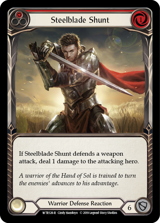 Steelblade Shunt (Red) [WTR126-R] Alpha Print Rainbow Foil - Duel Kingdom