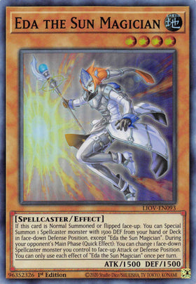 Eda the Sun Magician [LIOV-EN093] Super Rare - Duel Kingdom