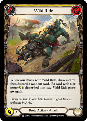 Wild Ride (Yellow) [EVR012] 1st Edition Normal - Duel Kingdom