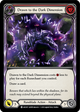 Drawn to the Dark Dimension (Red) [ARC097] Unlimited Rainbow Foil - Duel Kingdom