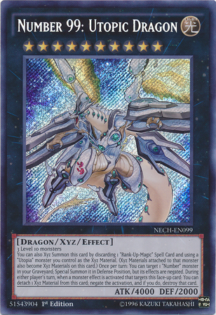 Number 99: Utopic Dragon [NECH-EN099] Secret Rare - Duel Kingdom