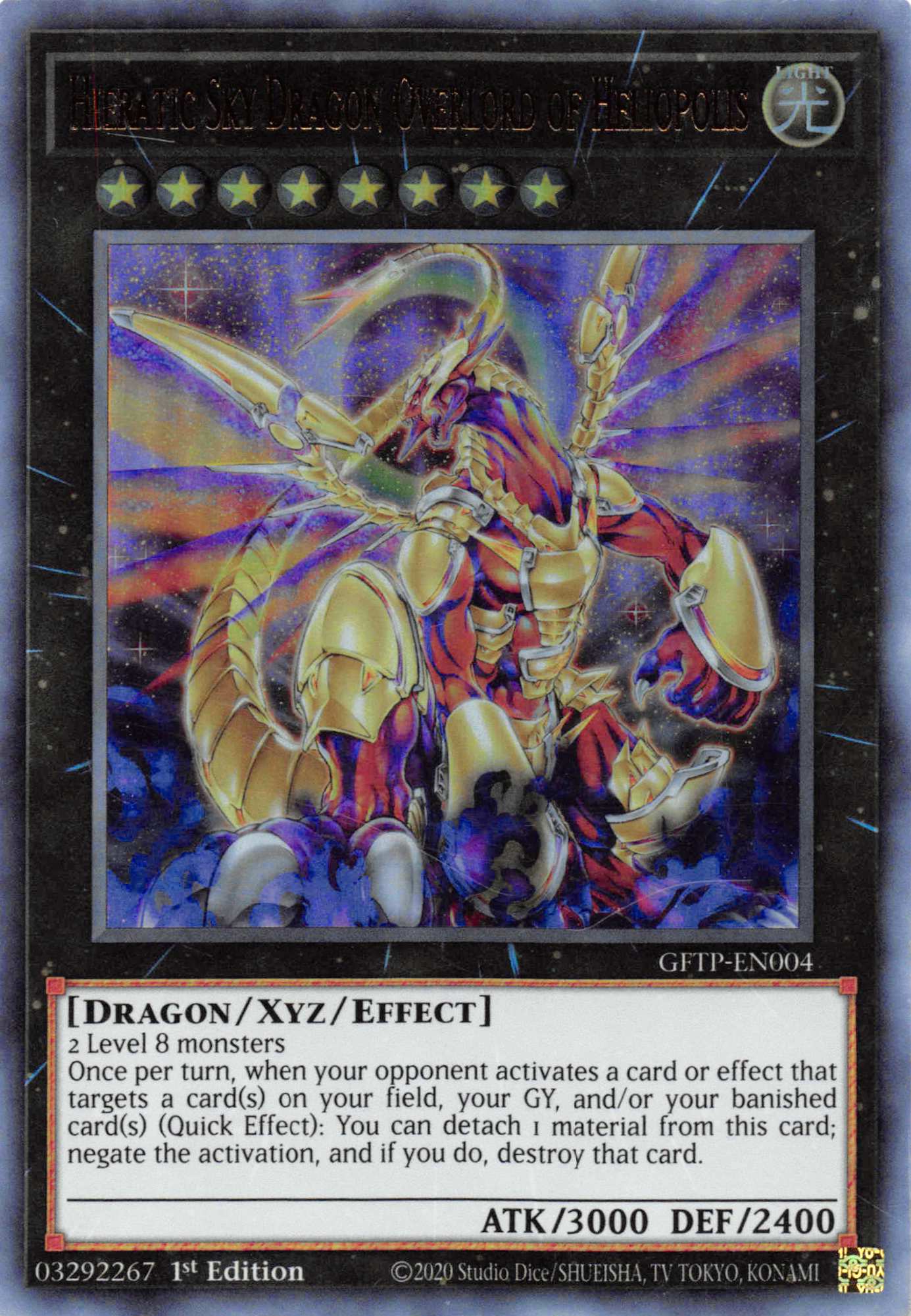 Hieratic Sky Dragon Overlord of Heliopolis [GFTP-EN004] Ultra Rare