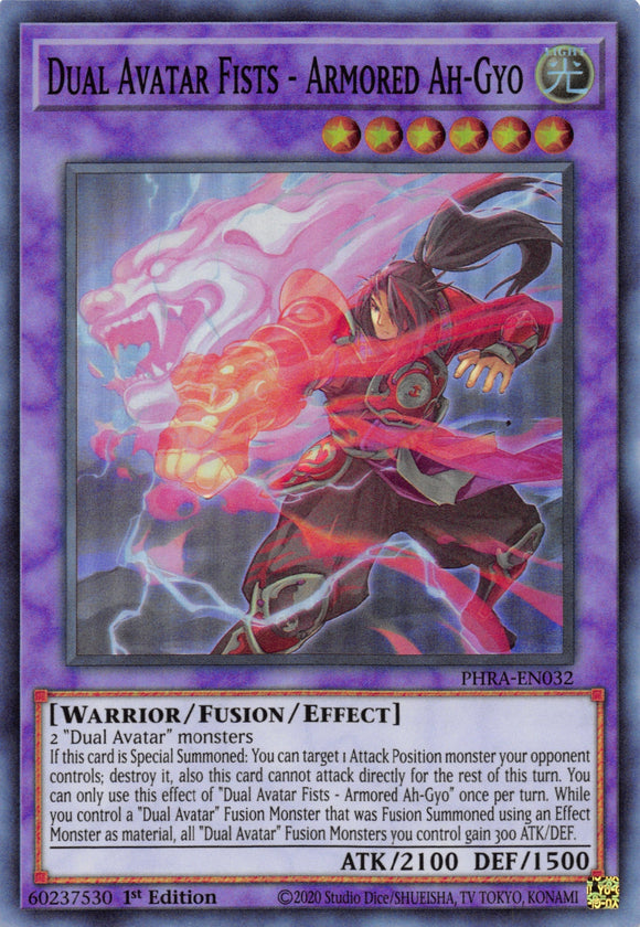 Dual Avatar Fists - Armored Ah-Gyo [PHRA-EN032] Super Rare